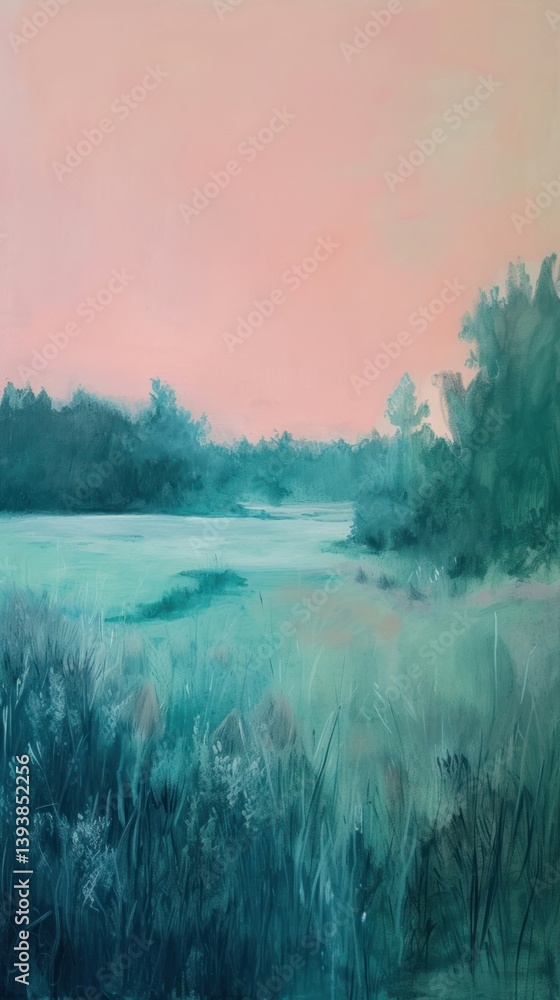 Fototapeta premium Painting outdoors nature plant.