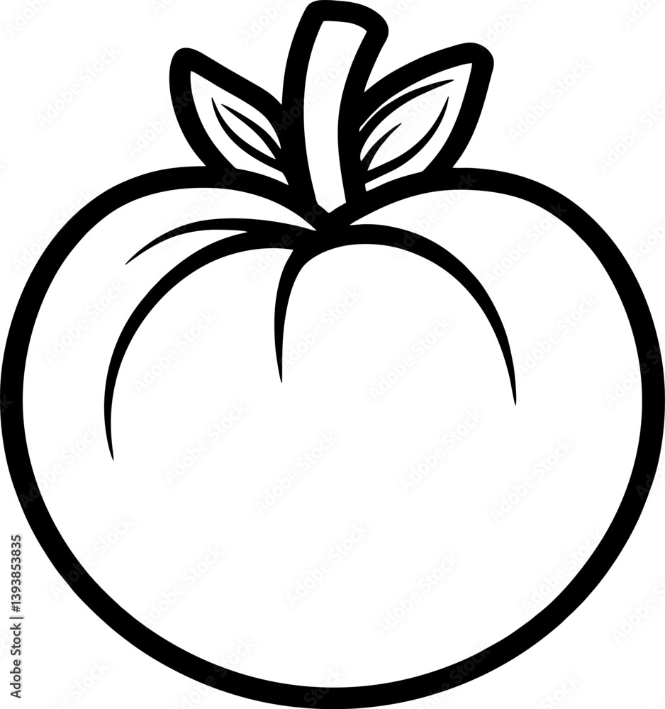 vector outline of a tomato suitable for food packaging design, restaurant menus, agricultural infographics, and culinary websites. vector outline of a tomato suitable for food packaging design, restaurant menus, agricultural infographics, and culinary websites.