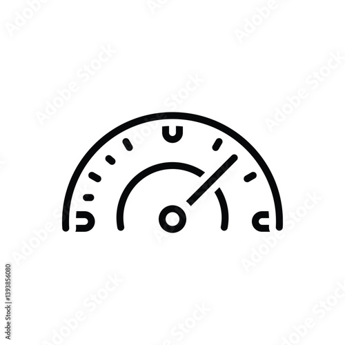 Black line icon for indicator