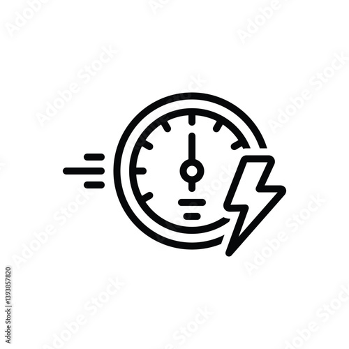 Black line icon for boost