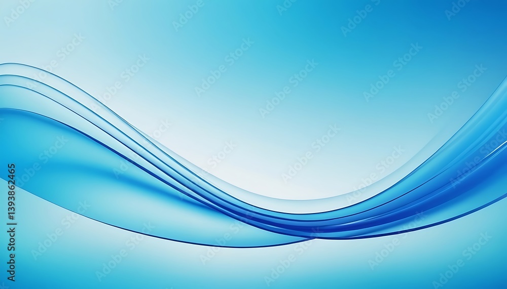 Fototapeta premium Abstract soft blue wave background. 3d blue background with blue lines curved wavy sparkle with copy space for text. Three-dimensional wave and blue background.curve, 23