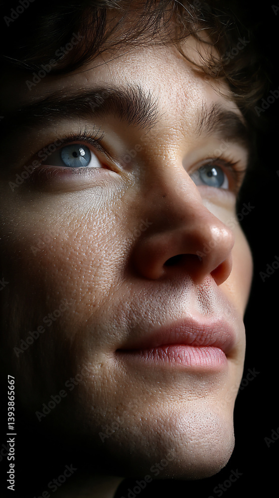 Obraz premium pensive face: dramatic contemplation