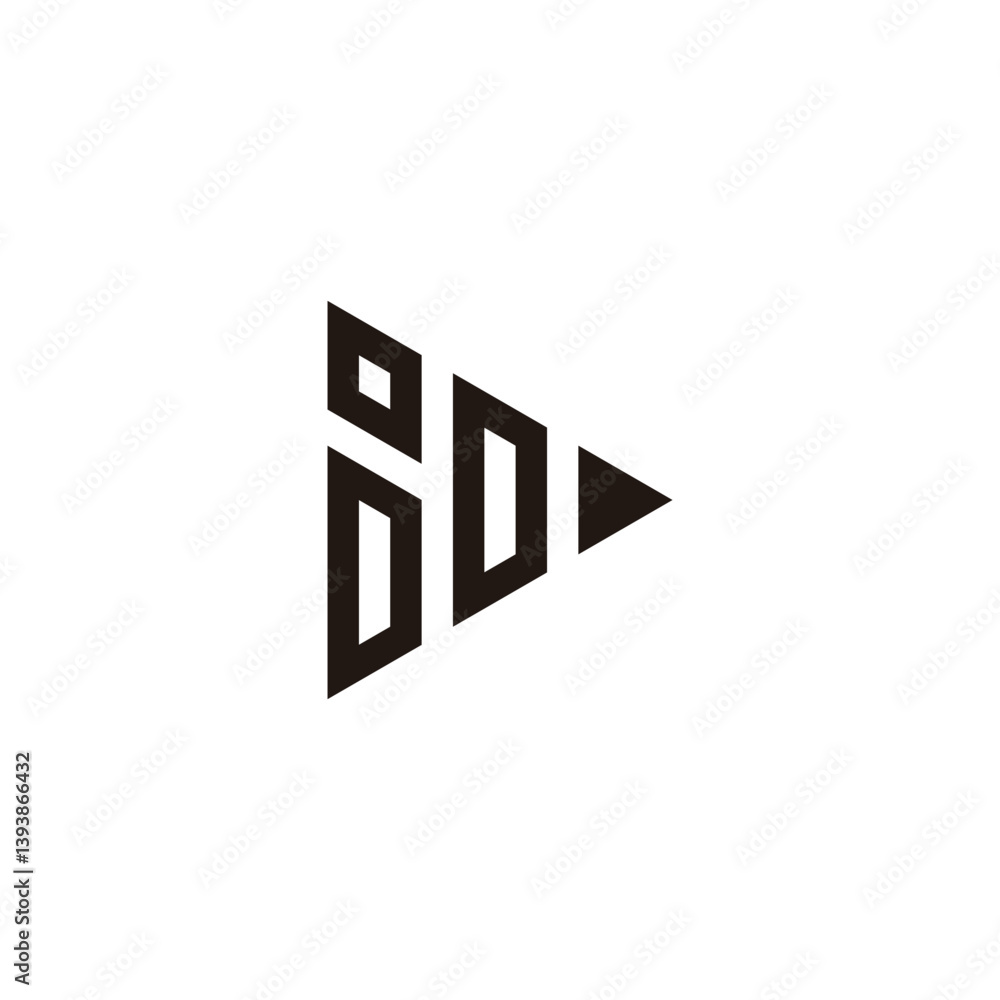 Letter id triangle, pointer, outlines geometric symbol simple logo vector Letter id triangle, pointer, outlines geometric symbol simple logo vector