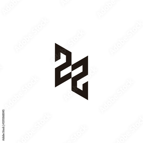 Free Download Number 22 knife geometric symbol simple logo vector - GFXLoad