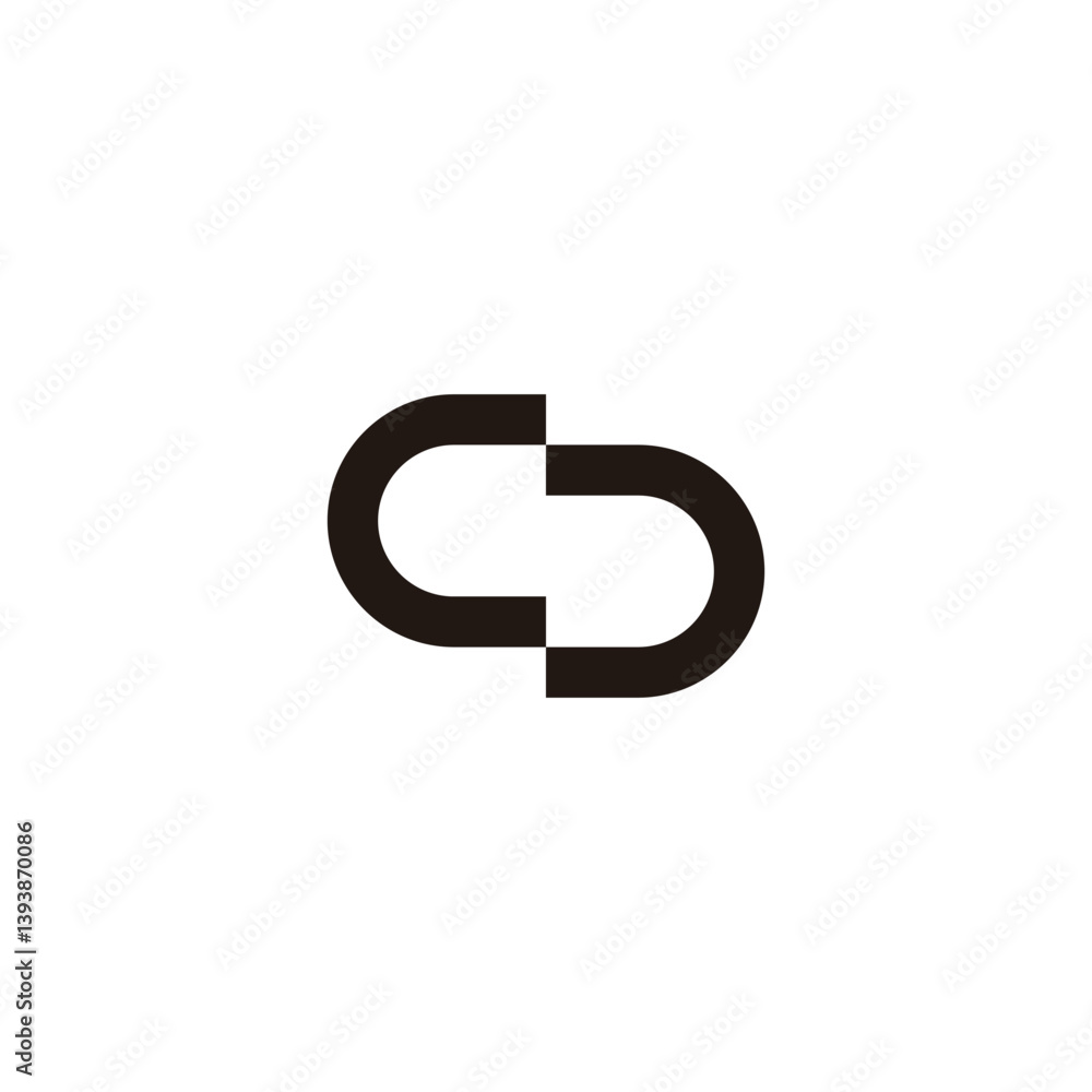 Letter CD cable geometric symbol simple logo vector Letter CD cable geometric symbol simple logo vector