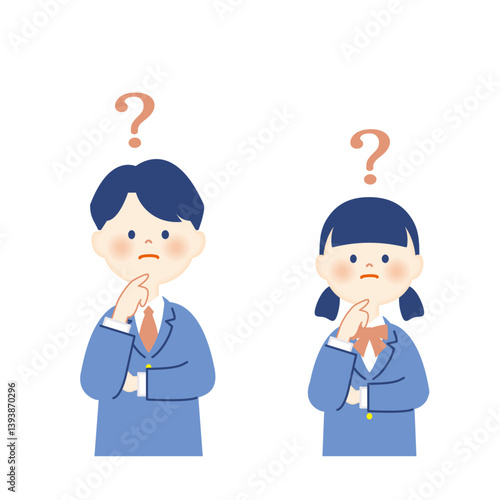 ブレザー学生　疑問　上半身