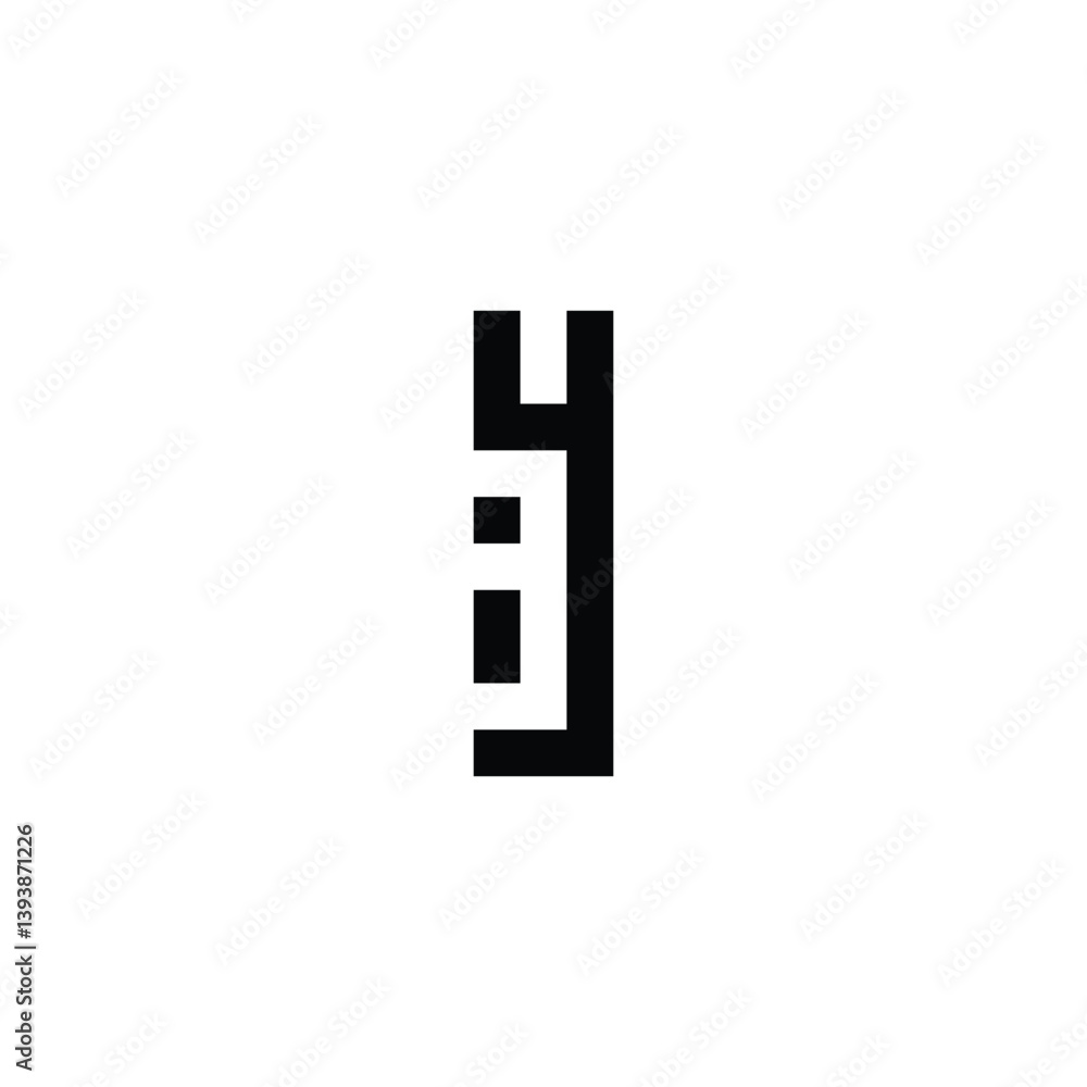 Letter iy square, rectangle geometric symbol simple logo vector Letter iy square, rectangle geometric symbol simple logo vector