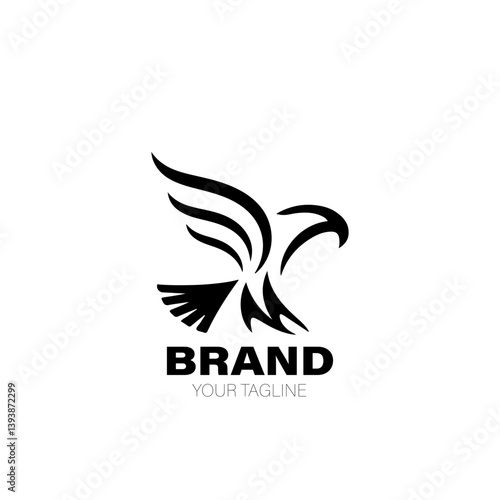 Hawk Logo. Hawk Logo Design. Hawk Logo Brand. Hawk Logo Vector Design Isolated on White Background