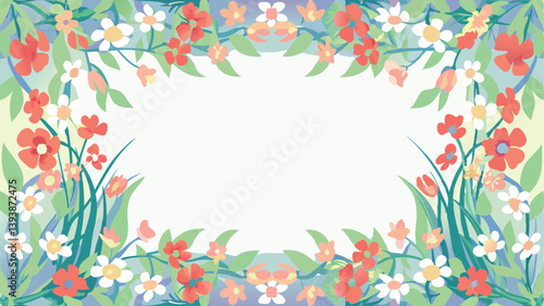 Floral background with free space for text