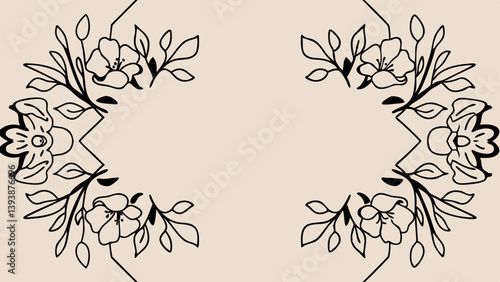 Floral background with free space for text