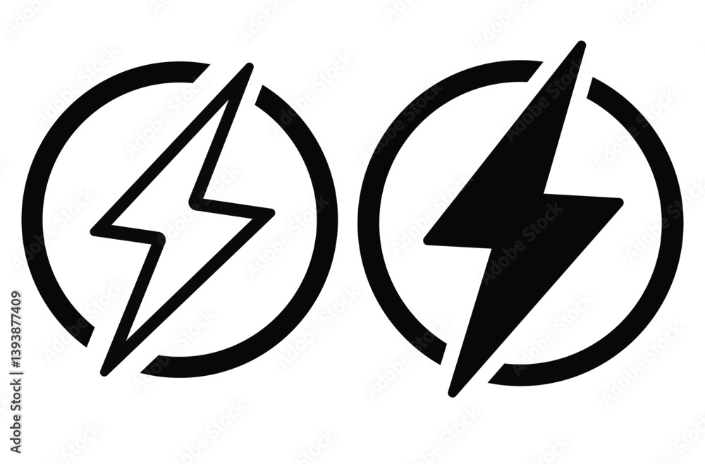 flash lightning bolt icon. Electric power symbol. Power energy sign flash lightning bolt icon. Electric power symbol. Power energy sign
