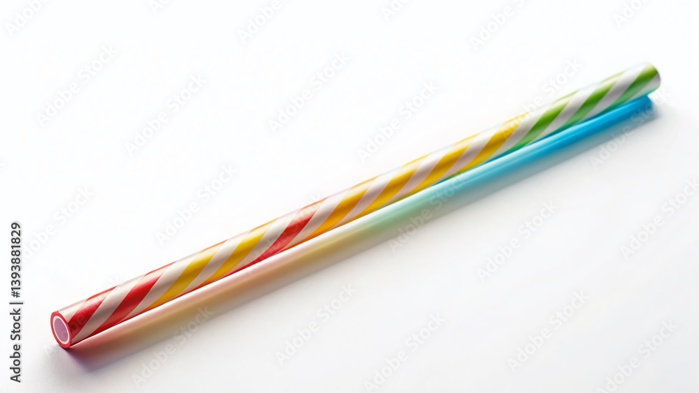 EcoFriendly Disposable Straw Alternative Single Plastic Straw Isolated on White Background for Sustainable Practices EcoFriendly Disposable Straw Alternative Single Plastic Straw Isolated on White Background for Sustainable Practices