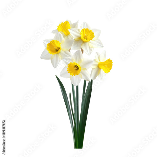 Wallpaper Mural Isolated Daffodil Flowers on transparent background Torontodigital.ca