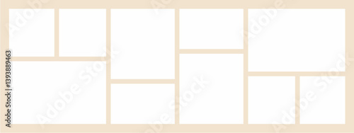 Pictures or photos frame collage layout abstract photo frames and digital photo wall template