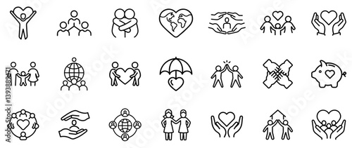 Community Support and Love Icon Design