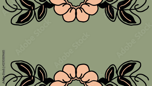 Floral background with free space for text