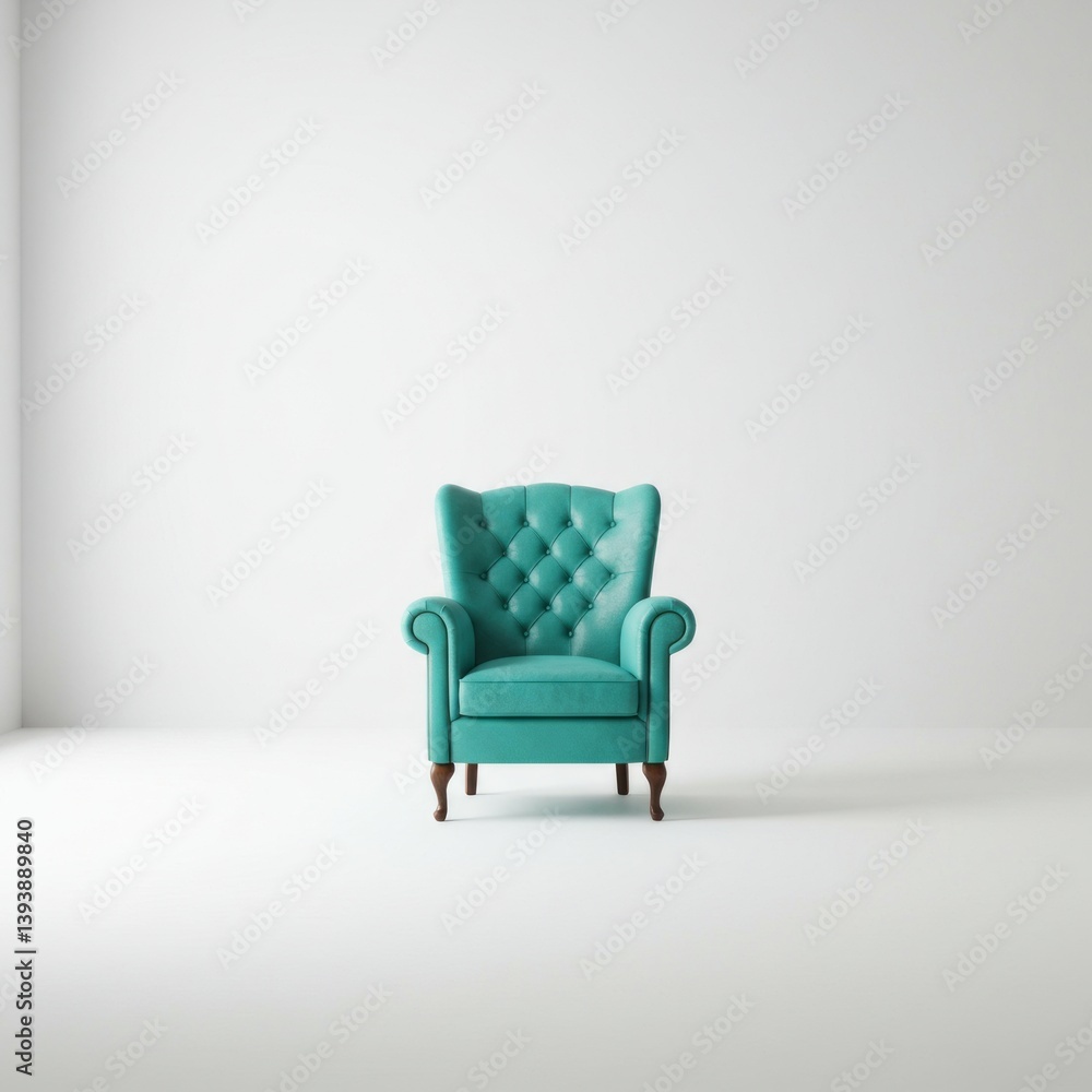 Fototapeta premium armchair isolated on white background
