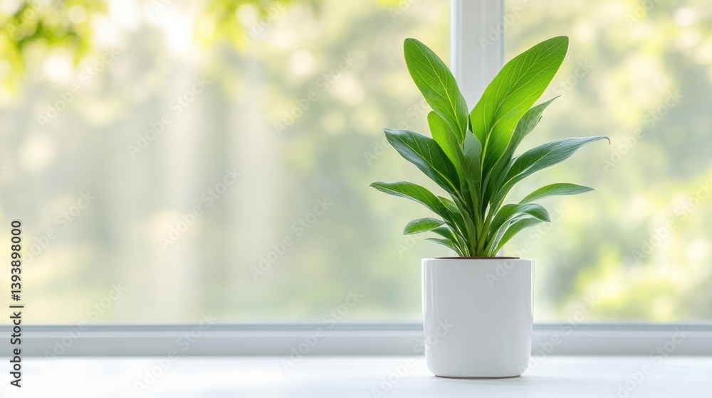 Fototapeta premium Potted plant by window