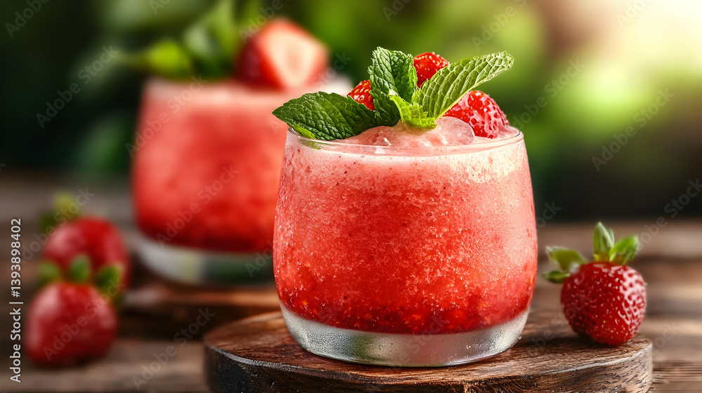 Refreshing Raspberry Strawberry Juice with Mint Refreshing Raspberry Strawberry Juice with Mint