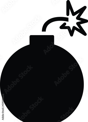 vector illustration of a bomb