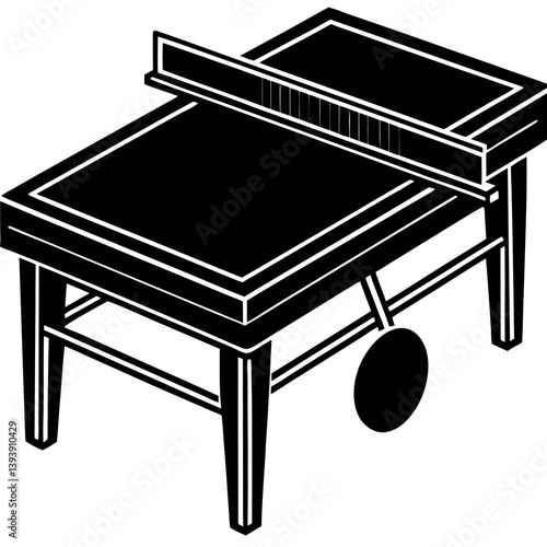 Isolated table tennis on white background 