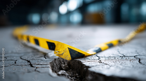 Crack in Concrete: A close-...