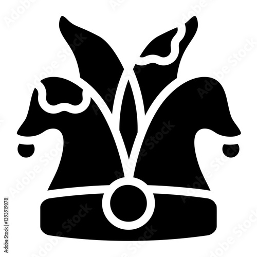 Clown Hat Solid Icon