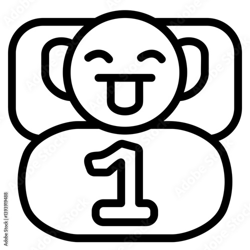 Fools Day Line Icon