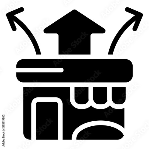 Market Expansion Solid Icon