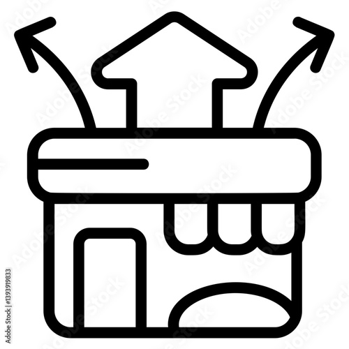 Market Expansion Line Icon