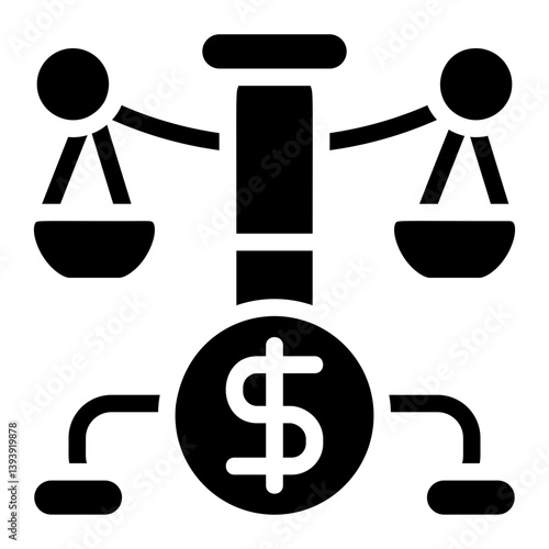 Money Balancing Solid Icon