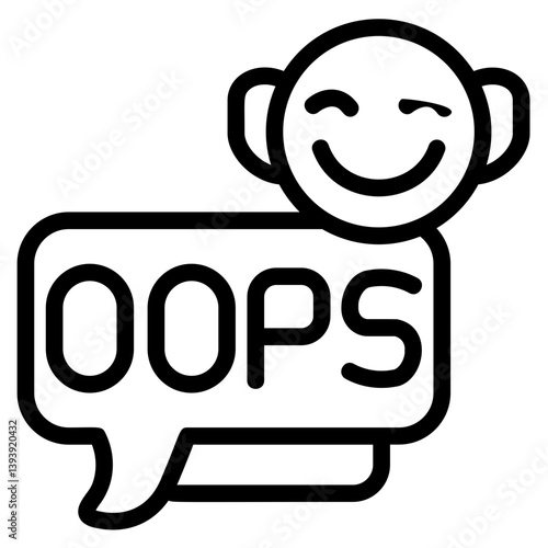 Oops Line Icon