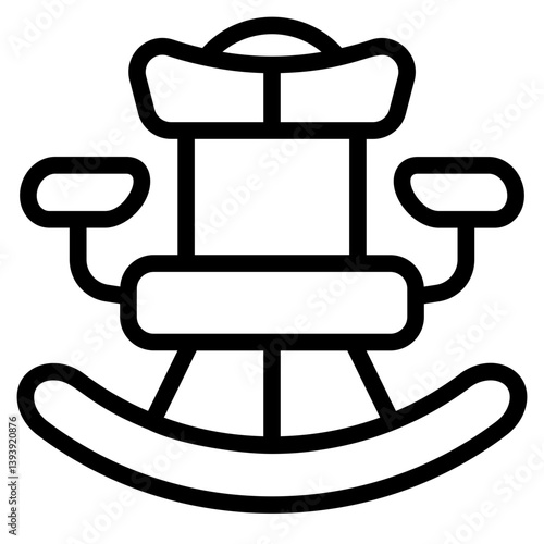 Rocking Chair Line Icon