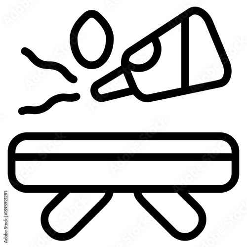 Sticky Chair Line Icon