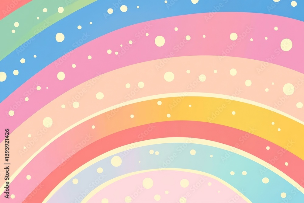 Naklejka premium Summer rainbows pattern illustration background cheerful.