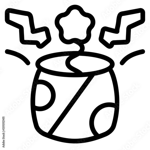 Surprise Can Line Icon