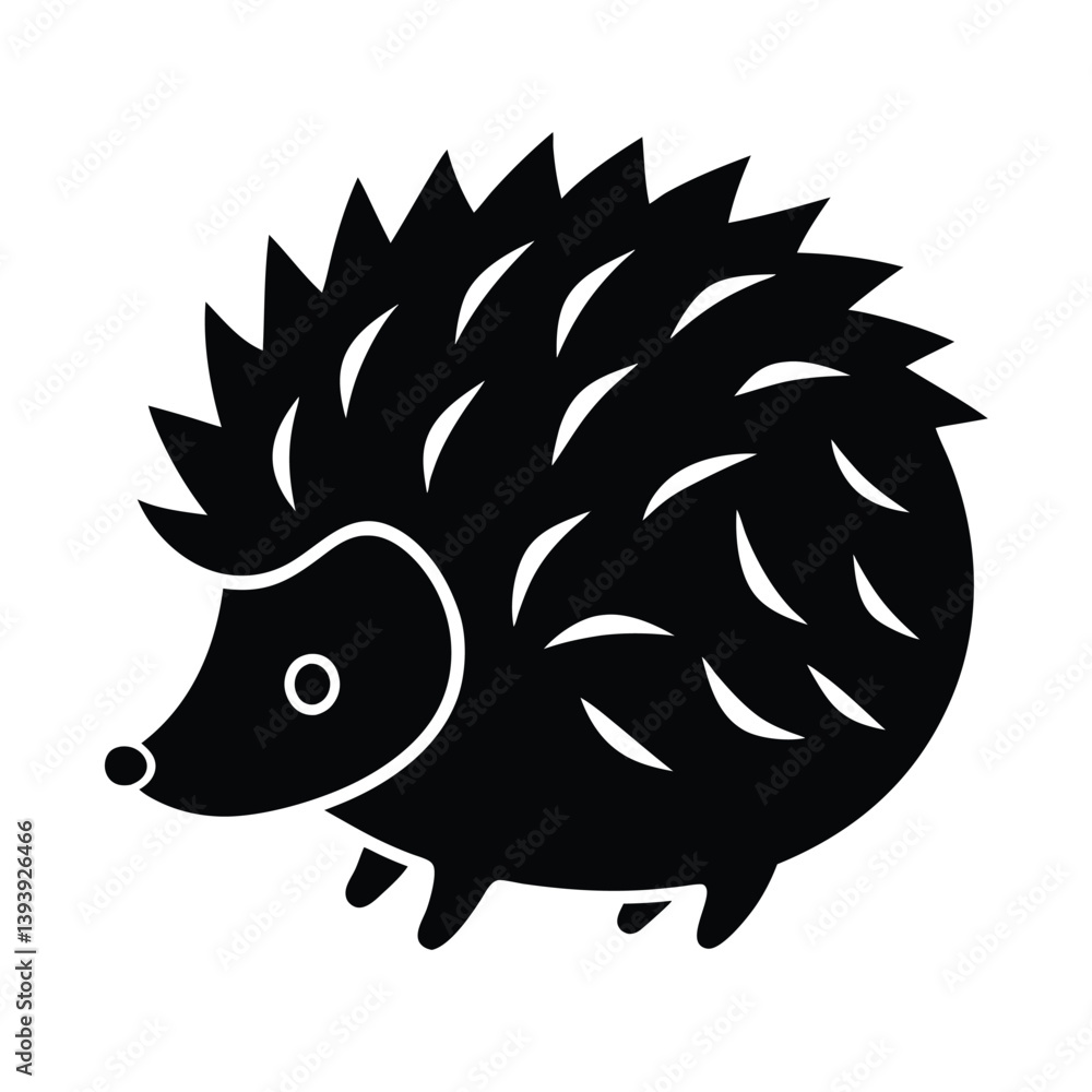 Curled Hedgehog Spikes Line Art Vector Curled Hedgehog Spikes Line Art Vector