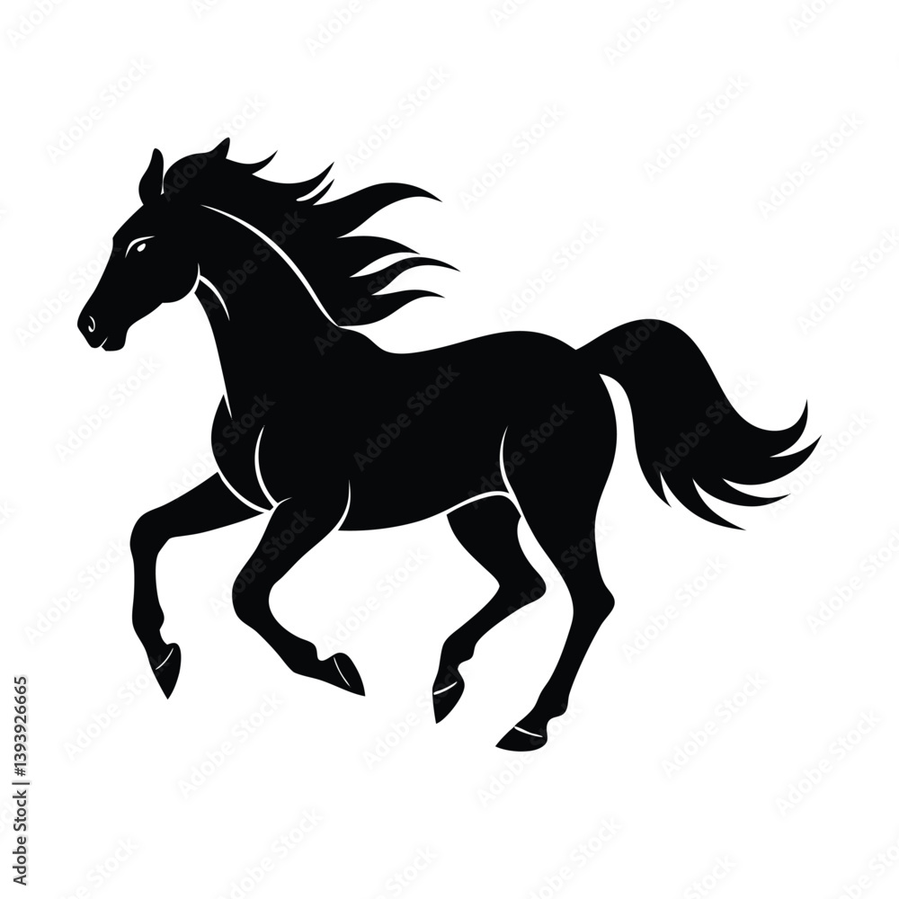 Obraz premium Galloping Horse Motion Vector Design