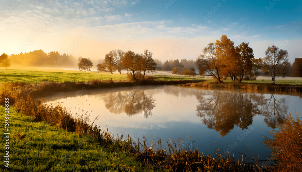 autumn landscape with lake autumn landscape with lake