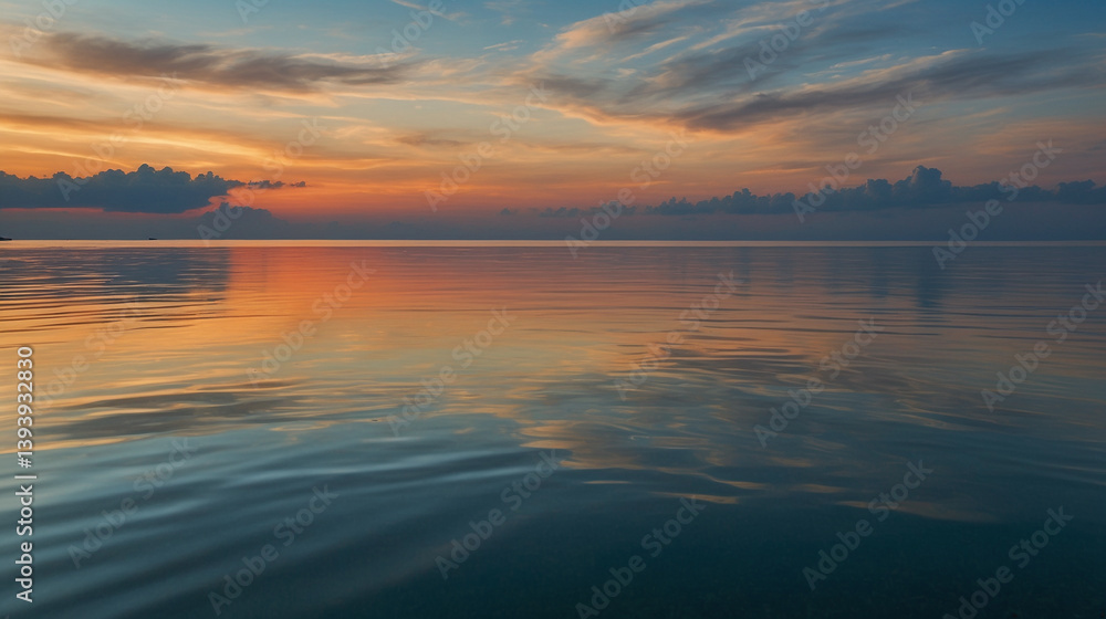 Obraz premium sunset over the lake