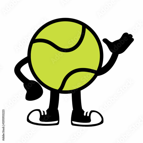 Tennis Ball Mascot Character