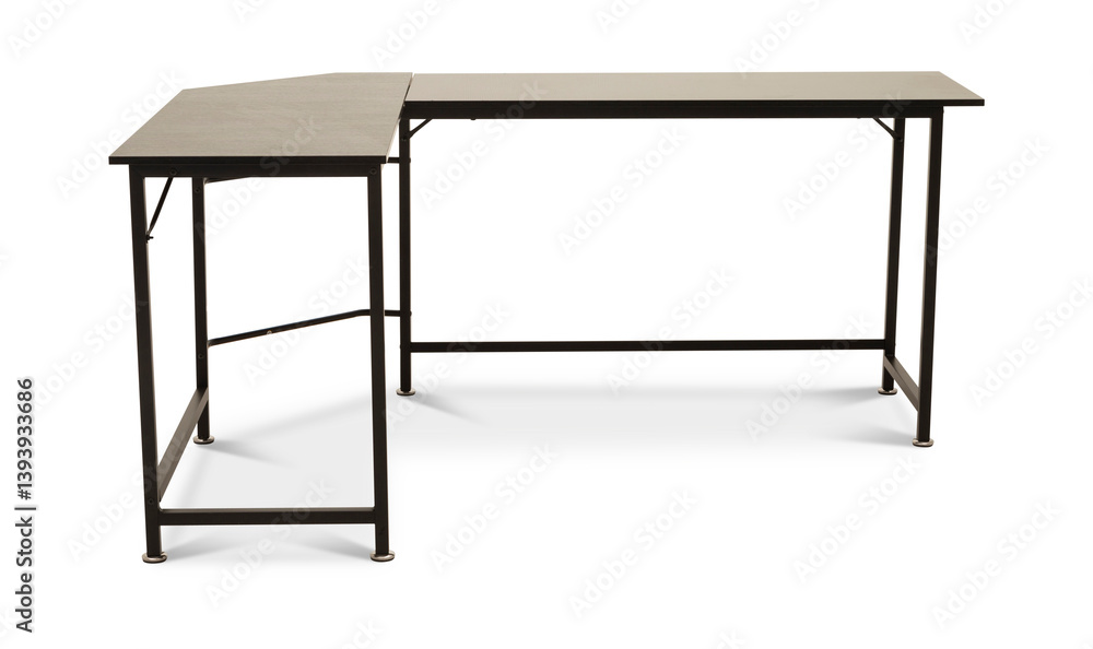 modern office dining table with laptop desk on isolated transparent background modern office dining table with laptop desk on isolated transparent background