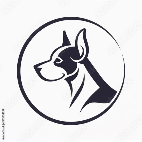 Minimalist Dog Profile Logo