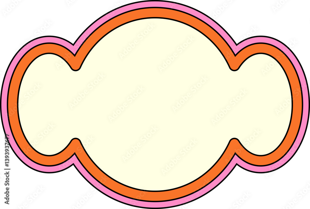 Retro Sticker Abstract Geometric Shapes Retro Sticker Abstract Geometric Shapes