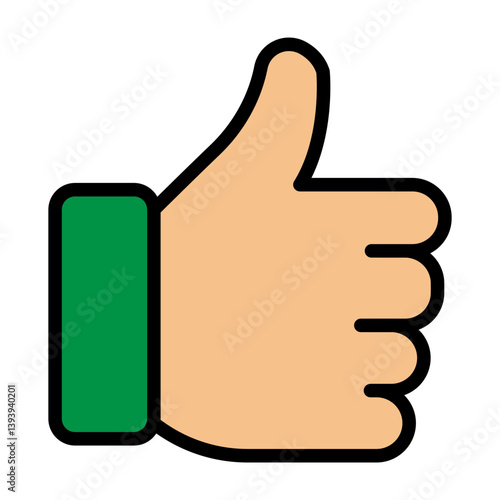 Thumb Vector Filled Icon Design