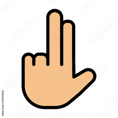 Fingers Vector Filled Icon Design