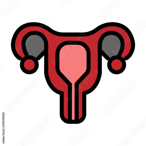 Reproductive System Vector Filled Icon Design