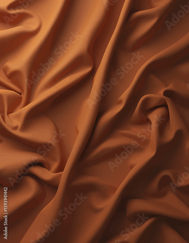 Draped orange fabric with soft, flowing folds