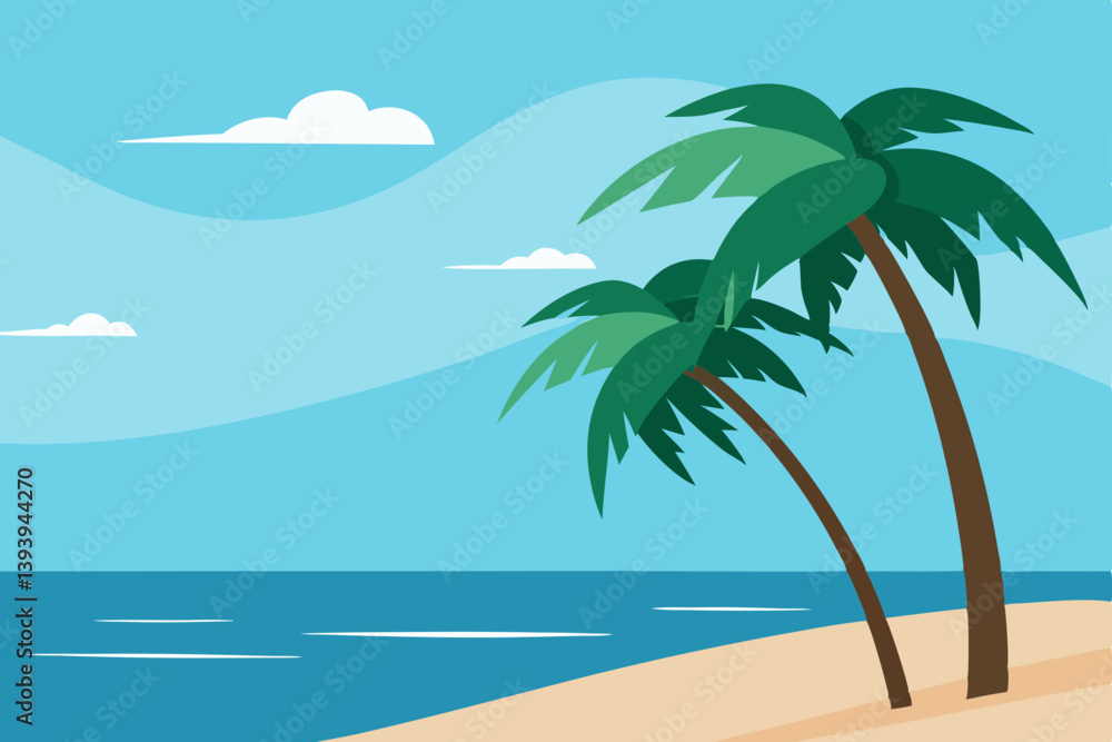 Obraz premium palm tree on the beach