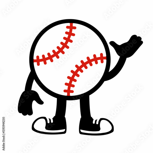 Baseball Ball Mascot Character